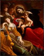 CARRACCI, Lodovico The Dream of Saint Catherine of Alexandria fdg oil painting artist